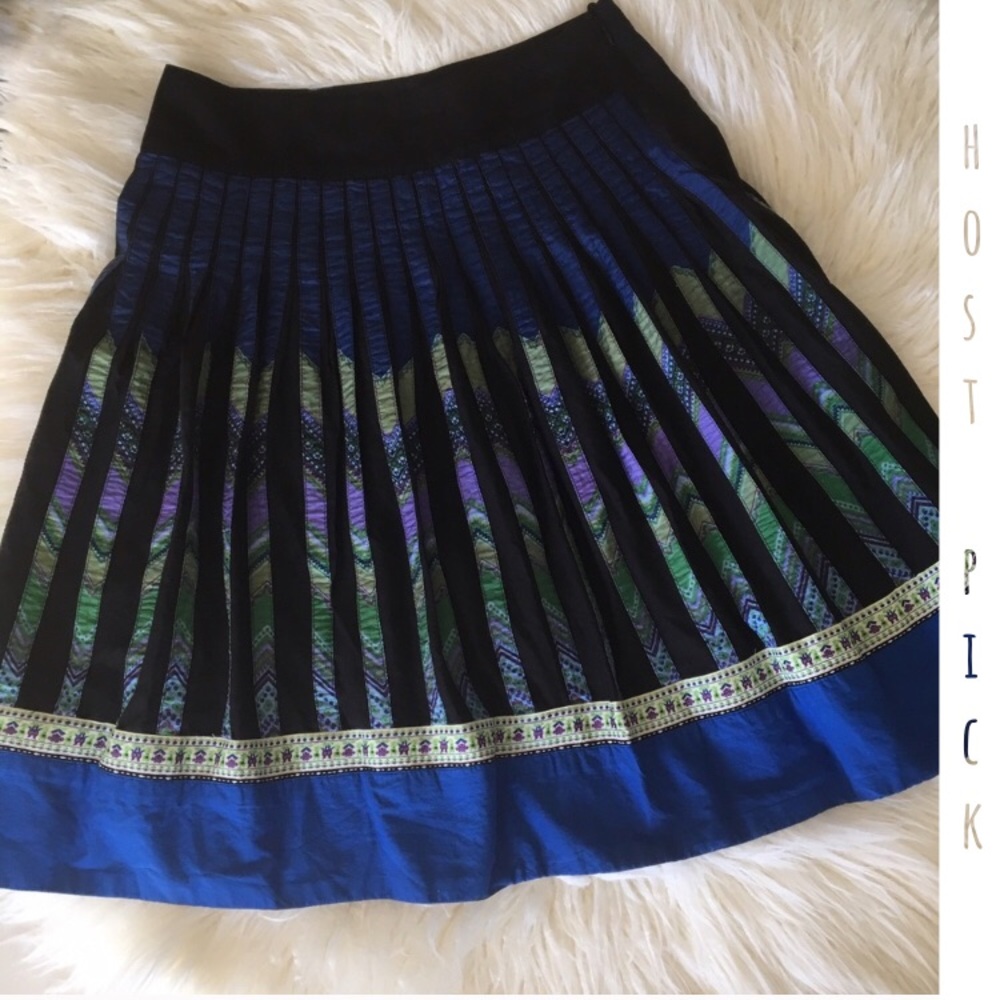 Anthropologie Pleated Streamer Skirt