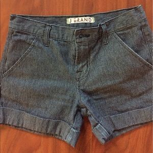 J Brand denim pinstripe shorts