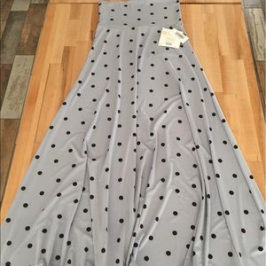 XXS LULAROE Polka Dots Maxi Skirt