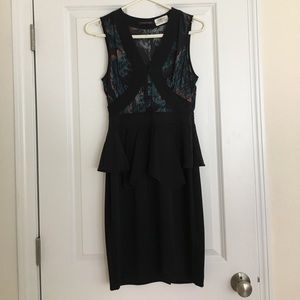 Marchesa Voyage vneck peplum dress