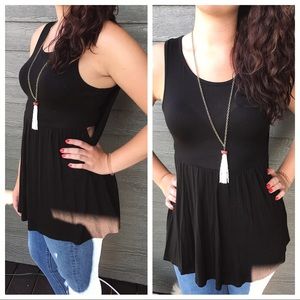 Festival Black Tunic Tank Top