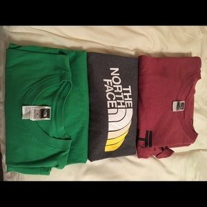 3 north face t shirts