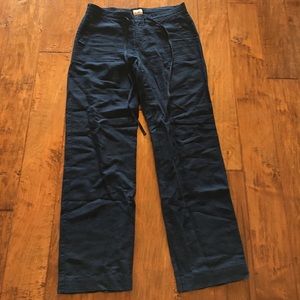 Bass Co Navy Linen Pants