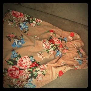 Sweetheart neckline floral summer dress.