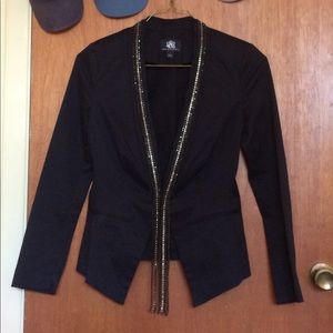 Rock&Republic Tailored Jacket, Crystal Trim, EUC