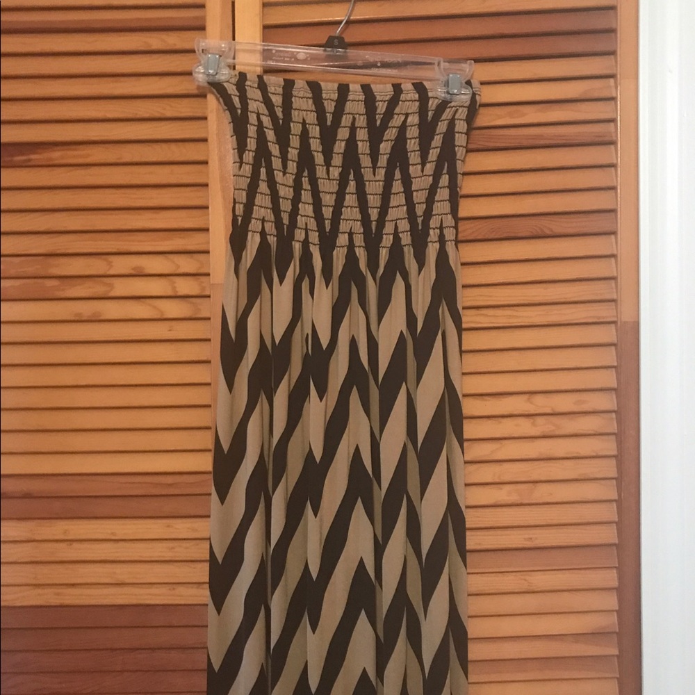 Strapless maxi dress