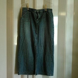 Long jean skirt