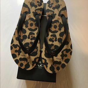 Coach authentic flip flops new in box