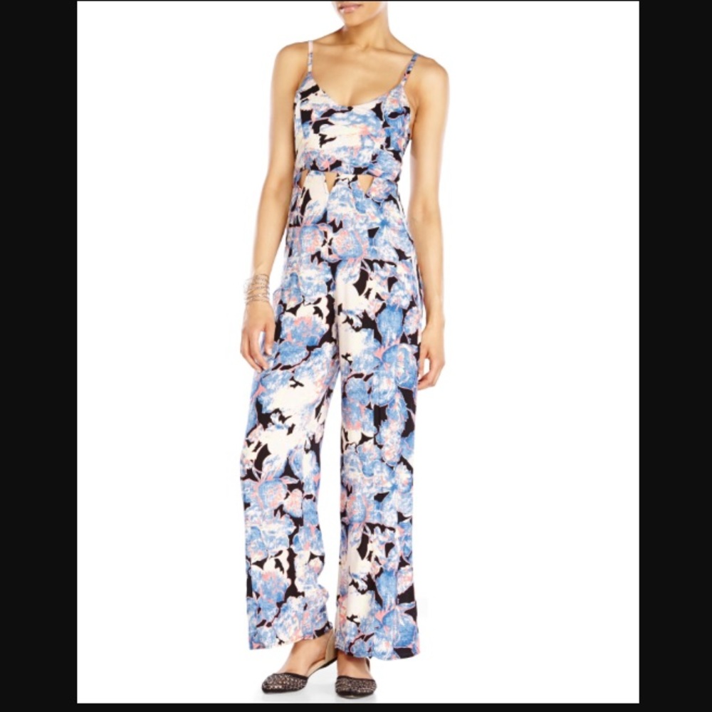 Mustard Seed Wide Leg Floral Jumpsuit