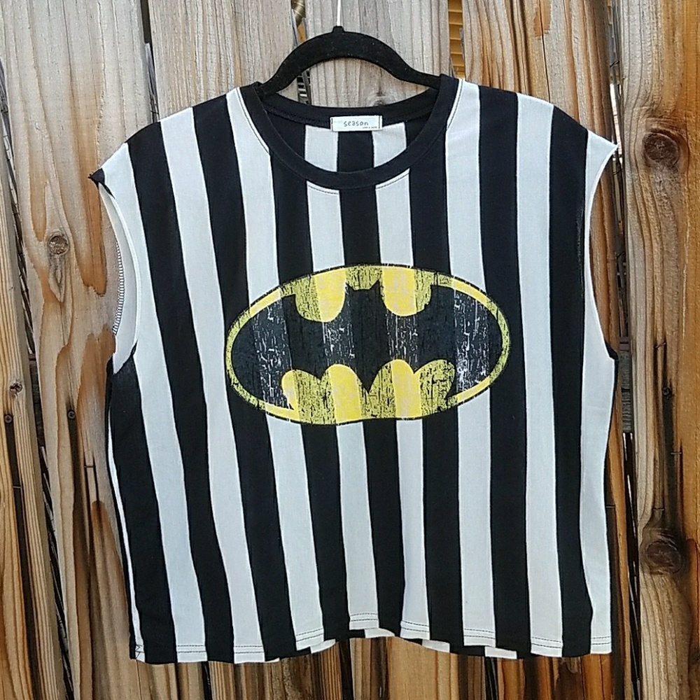 Batman boho style crop sleeveless shirt