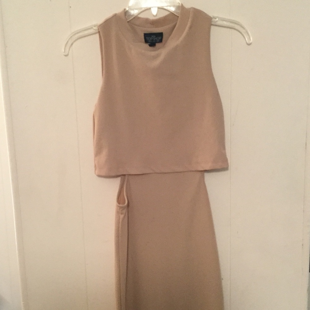 Petite nude  top shop dress