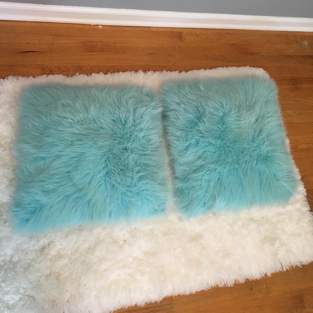 2 BLUE DECORATIVE PILLOWS 💙 giving away 08/08