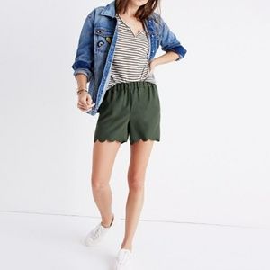 NWT Madewell scallop shorts