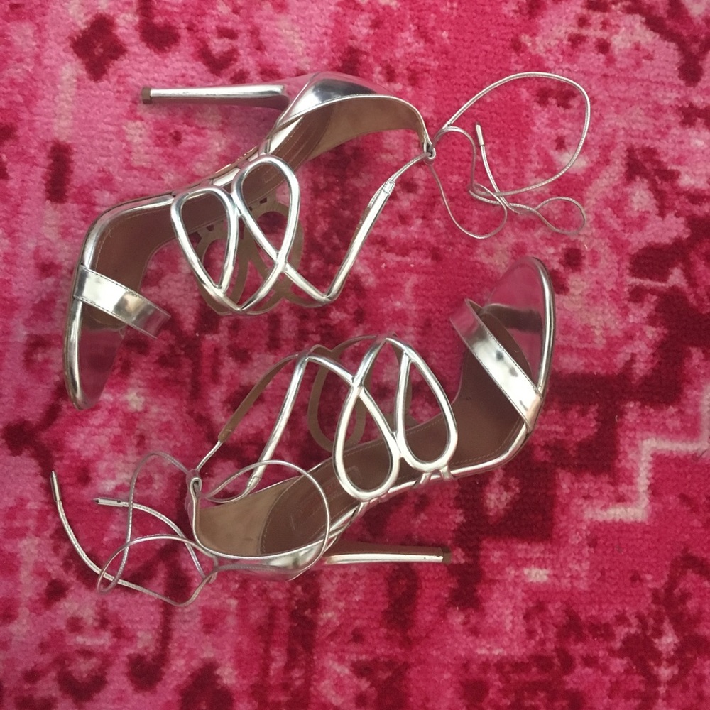 Aquazzura silver sandals
