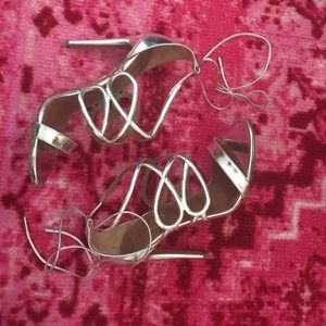 Aquazzura silver sandals