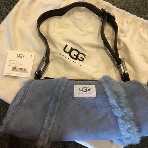 Blue Ugg purse. No stains.