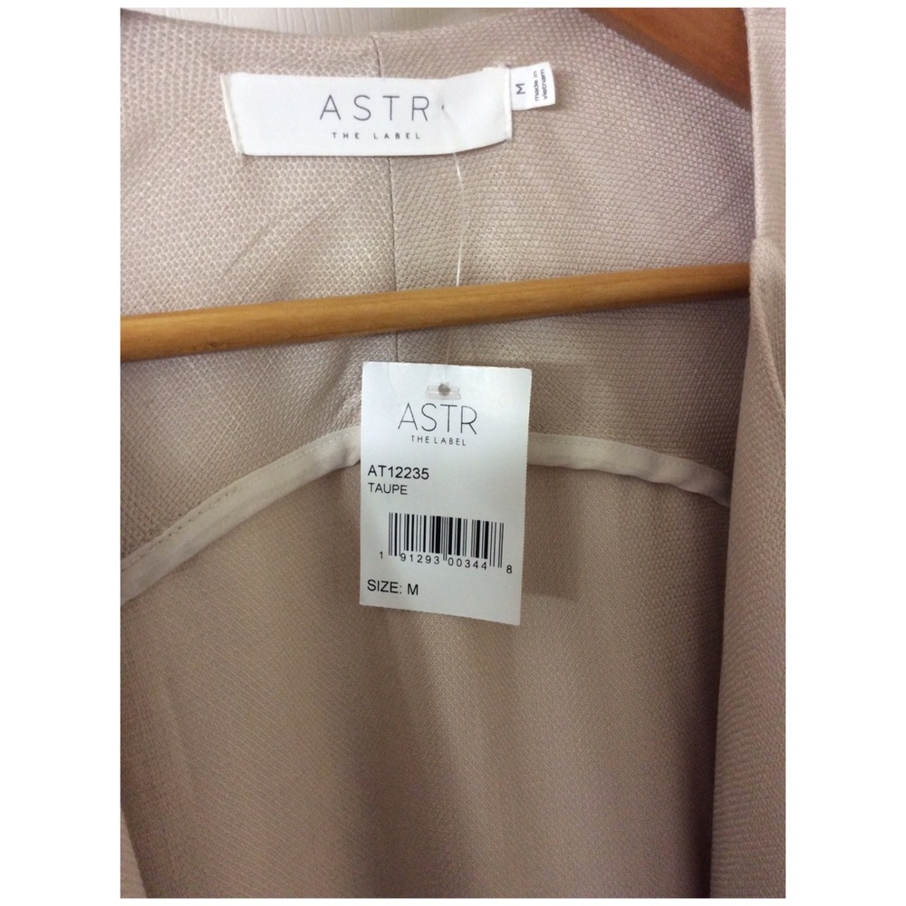 Taupe Drape Front Ultra-soft Blazer Jacket - Picture 5 of 5