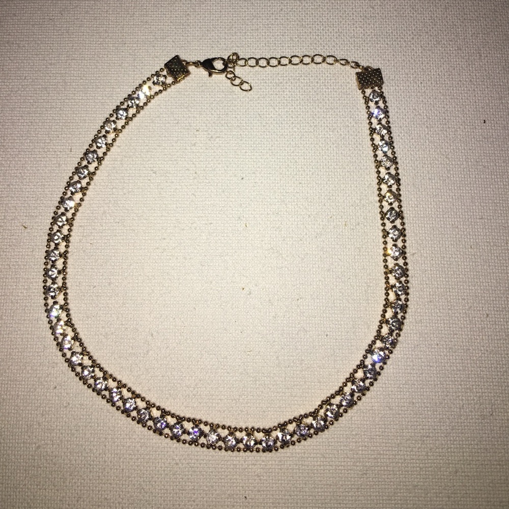 Gold CZ choker