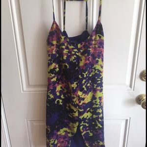 TOPSHOP Purple Printed Dress