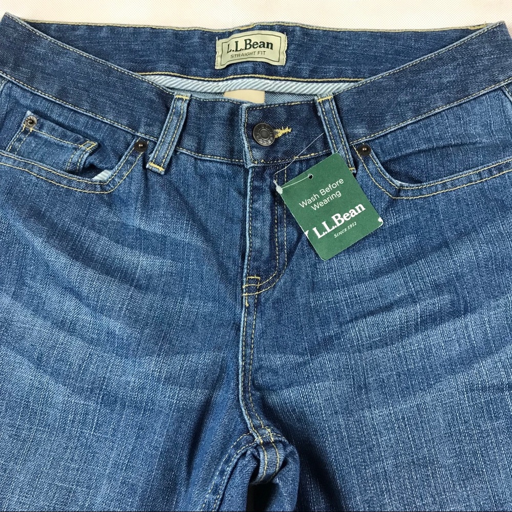 L.L. Bean Sz 8 PET Straight Fit Denim Blue Jeans