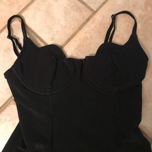 Black underwire swim dress. Size 10