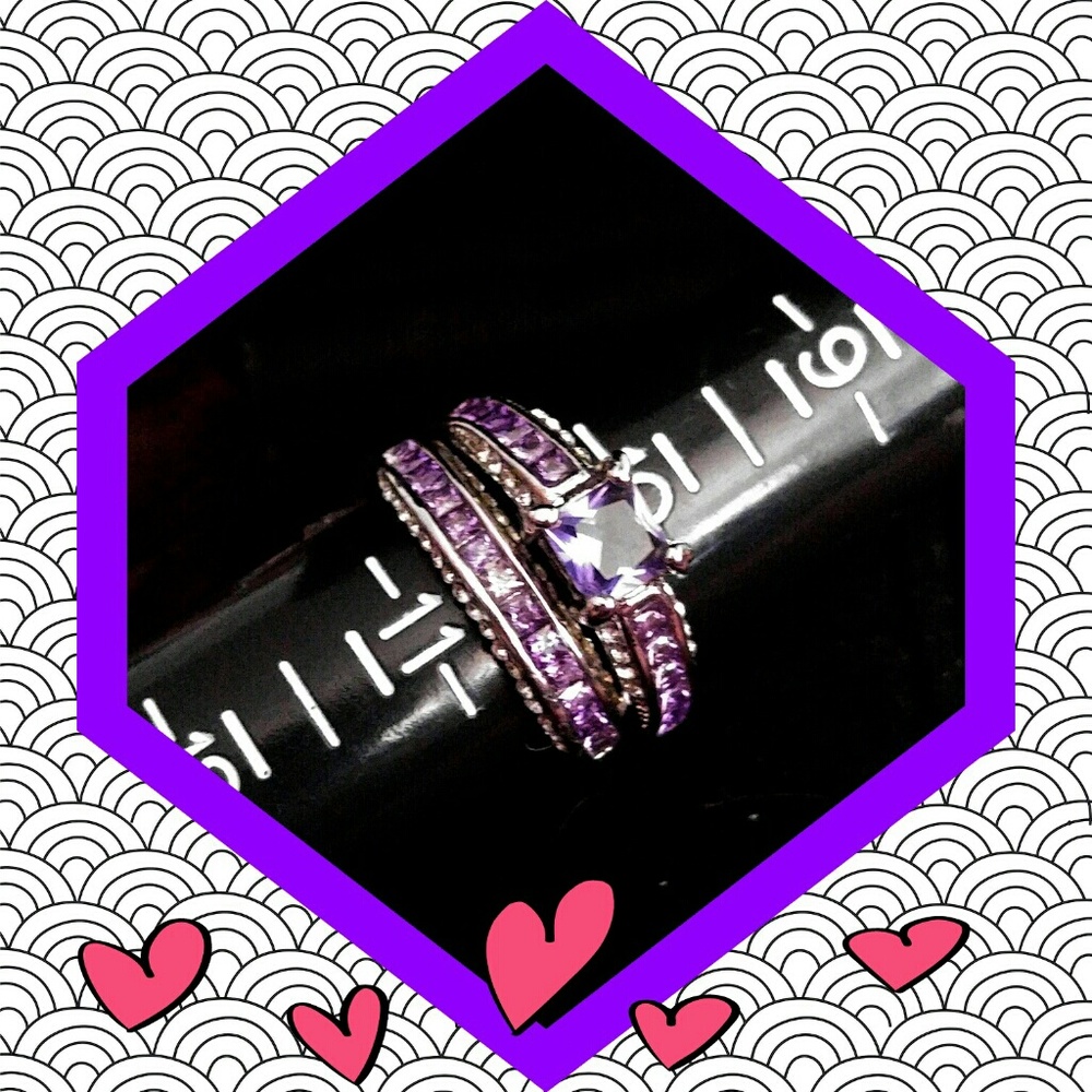 NEW! 2pc Ring Set, .925 Sterling [Read] - Picture 2 of 7