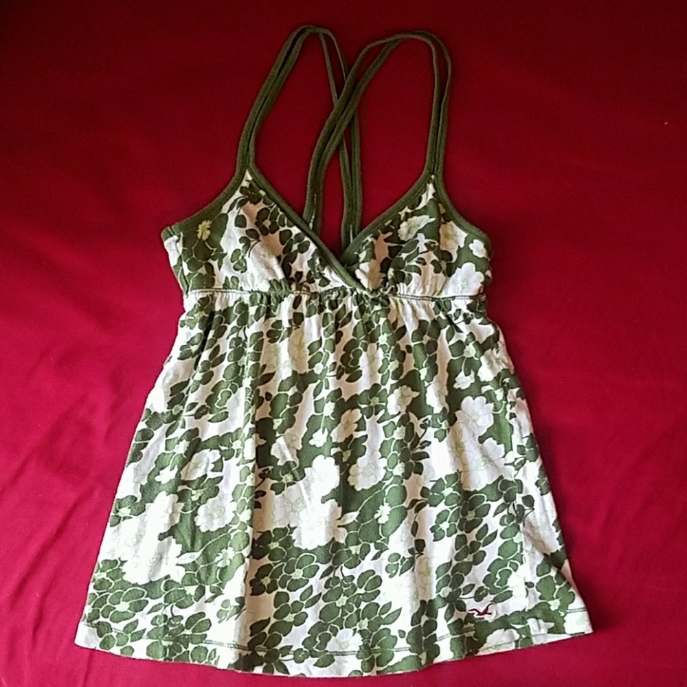 Hollister floral strappy tank