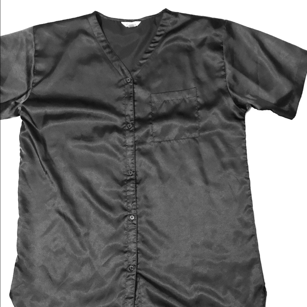 Short sleeve button down night shirt