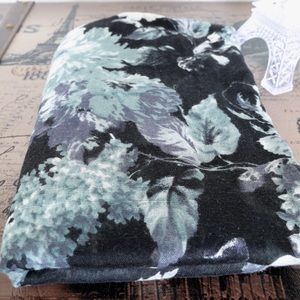 Moving Sale!! Black Blanket Scarf w Floral Print