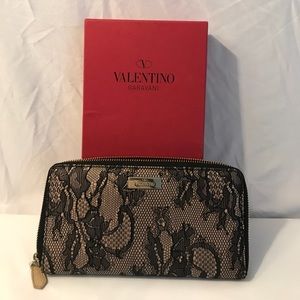 Valentino Black Lace Wallet
