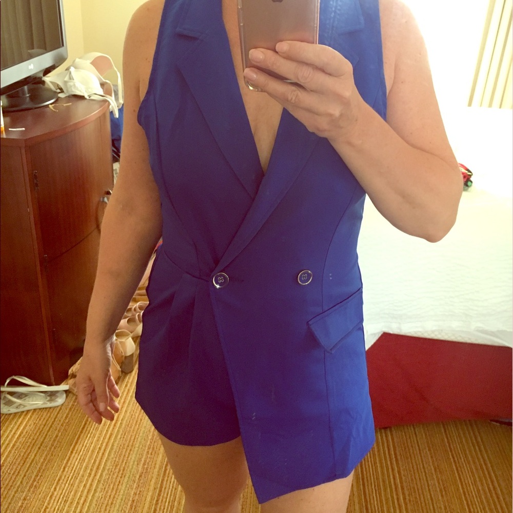 Beautiful Menswear Inspired Double-breasted Romper