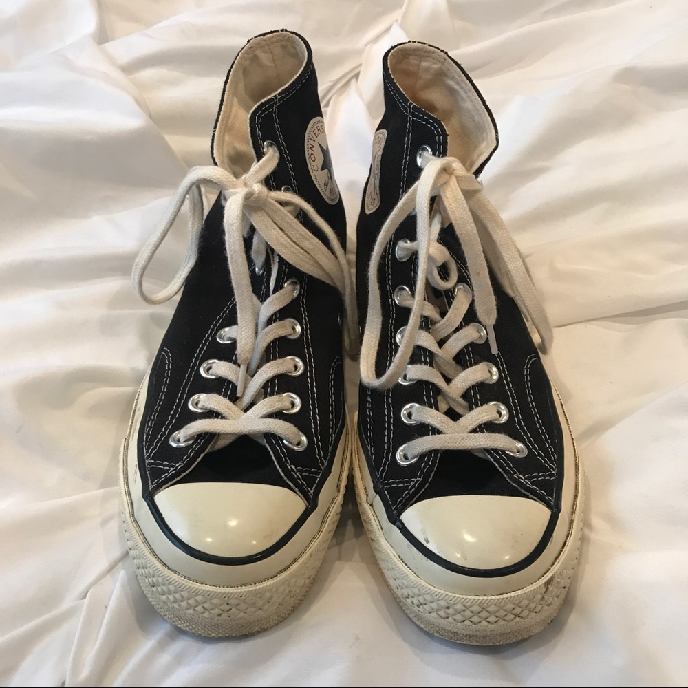 Black high top converse