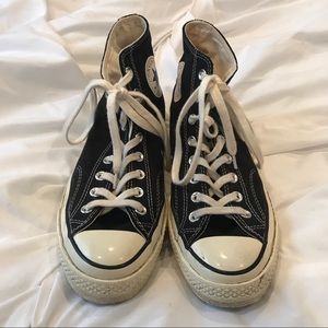 Black high top converse
