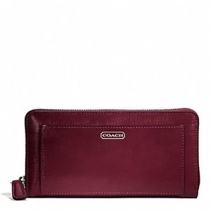 COACH Darcy Patent Leather Accordion Zip Wallet