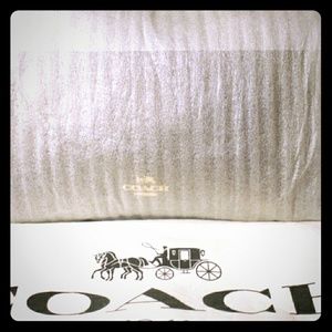 COACH Brown/leather w/ Gold Chain Wristlet