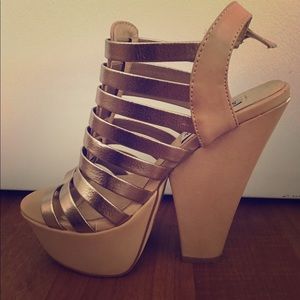 Steve Madden gold heels