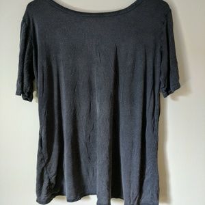 Don't Ask Why American Eagle Gray Tulip Shirt
