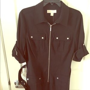 BNWT BEAUTIFUL MICHAEL KORS BLACK L SHIRTDRESS!