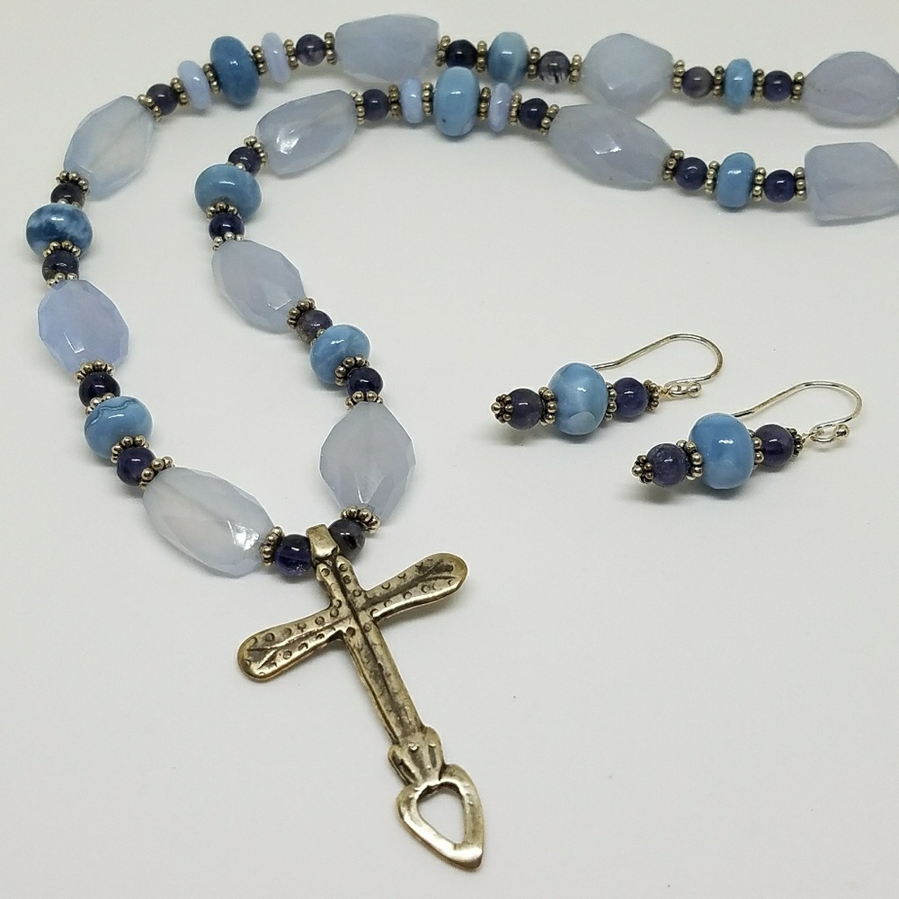 Sterling silver cross necklace
