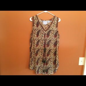 Camille Blanc Sleeveless Indian Tunic in Large