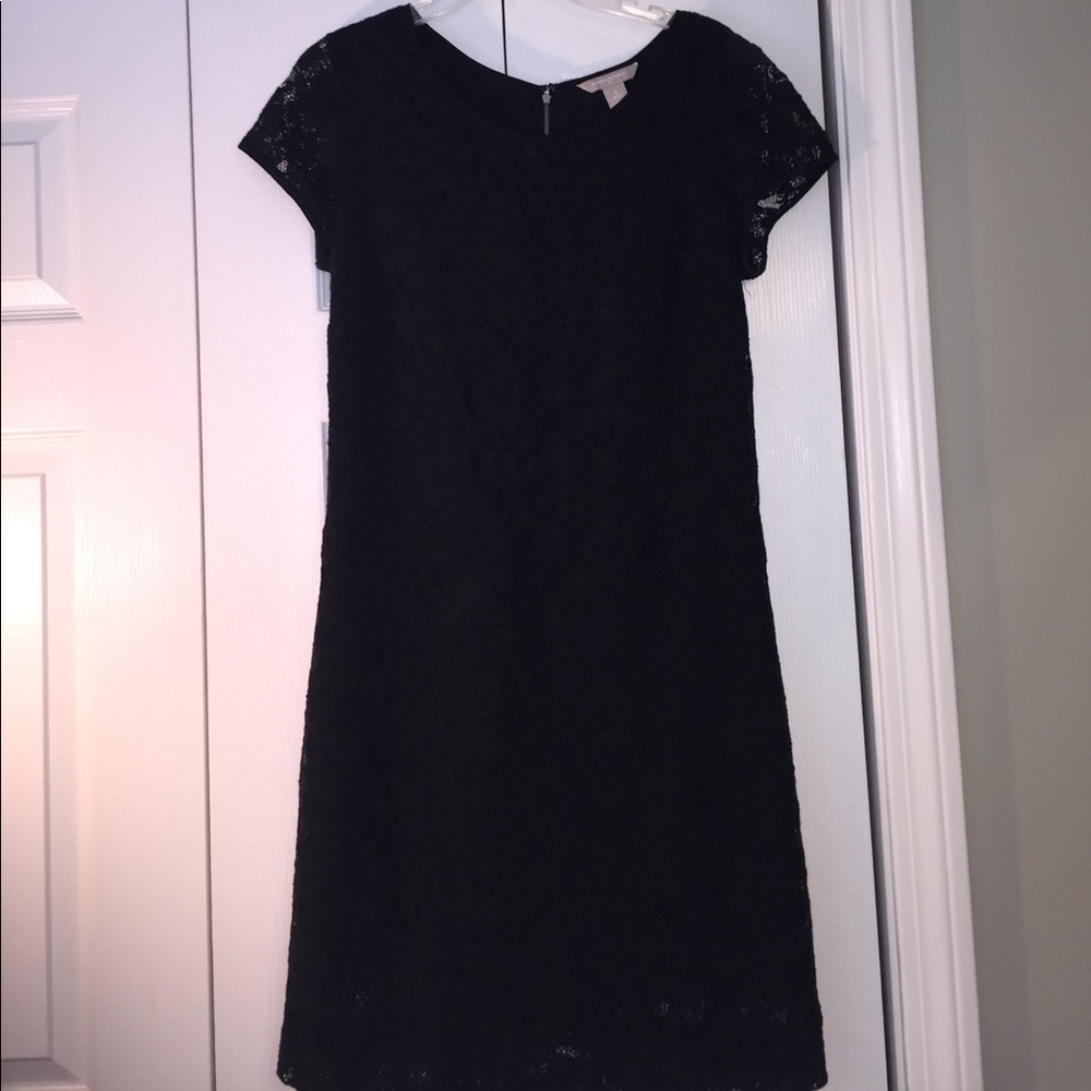 Black Lace Banana Republic A-line Dress