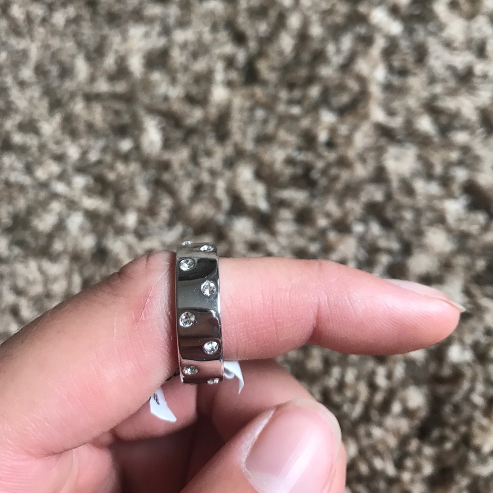 Sterling Silver Rhinestone Ring - Picture 2 of 4