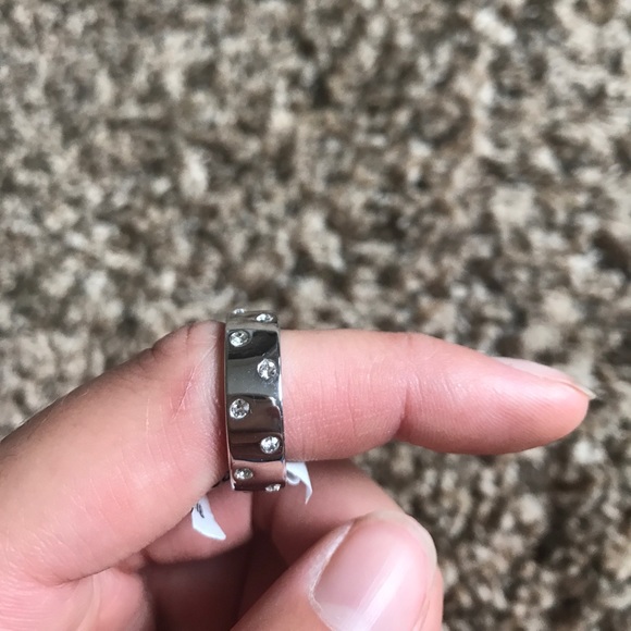 Sterling Silver Rhinestone Ring - Picture 2 of 4