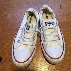 White/cream Slip On Converse