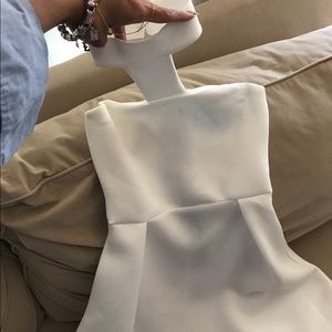 Misguided halter white dress with choker detail.