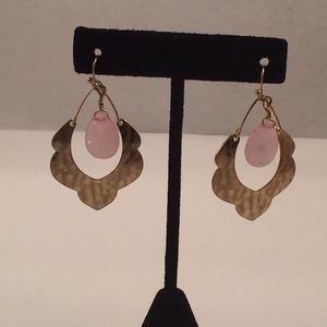 Handmade wire and hammered earrings