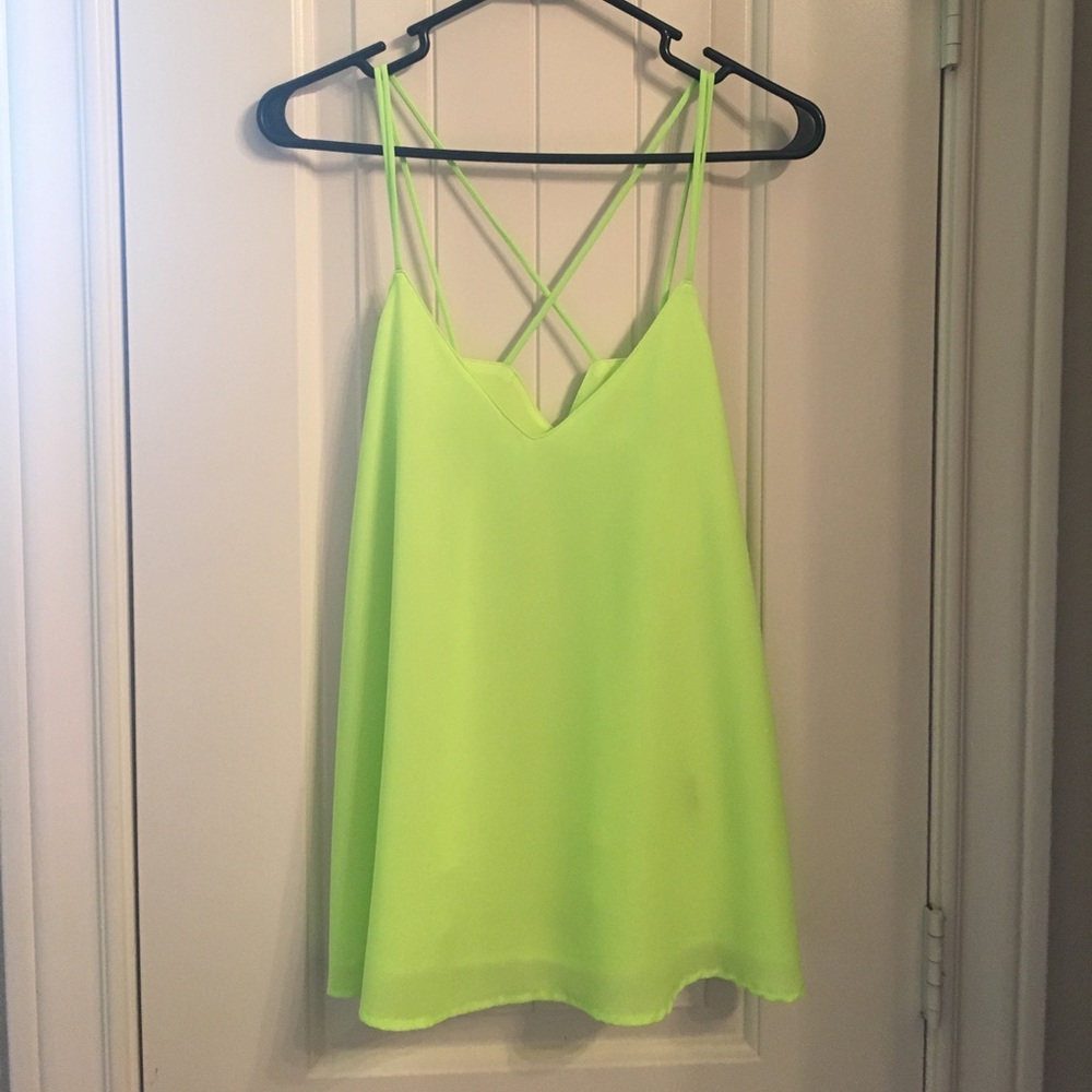 BRIGHT NEON YELLOW TANK TOP!