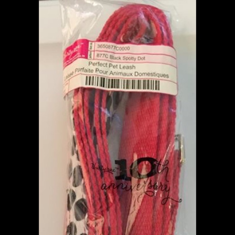 31 Perfect Pet Leash - Black Spotty Dot - New