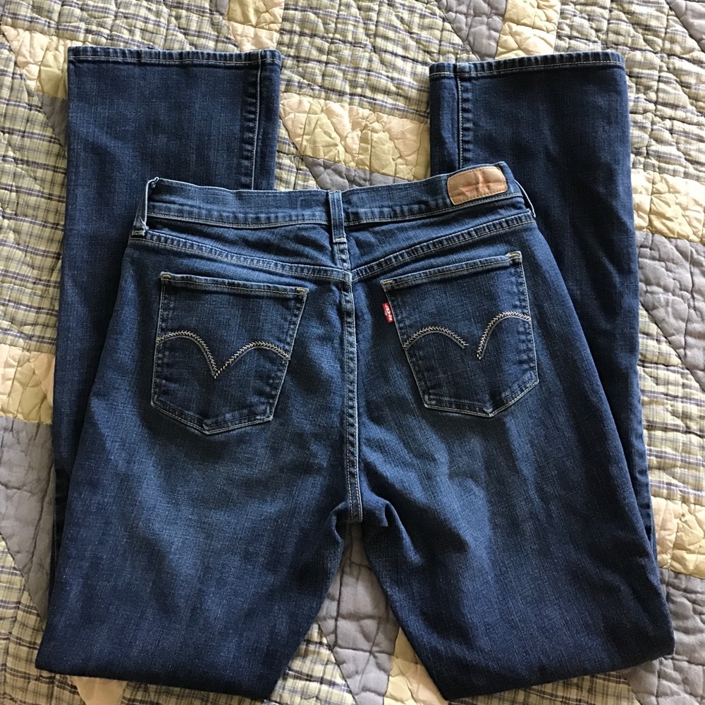 Levi's boot cut dark denim jeans