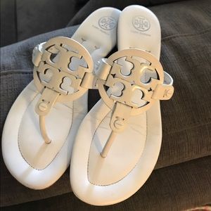 White Tory burch miller 2 sandals Size 8